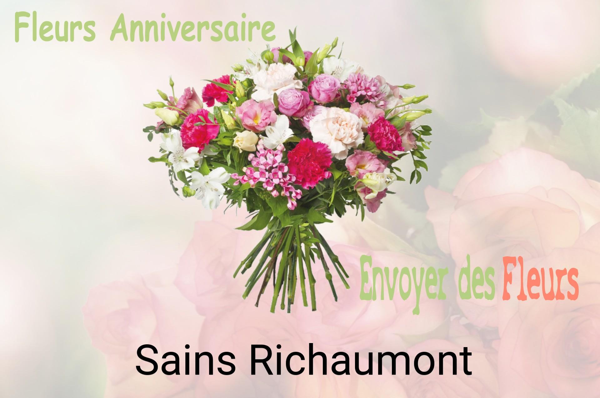Bouquet de fleurs d’anniversaire livré à Sains-Richaumont